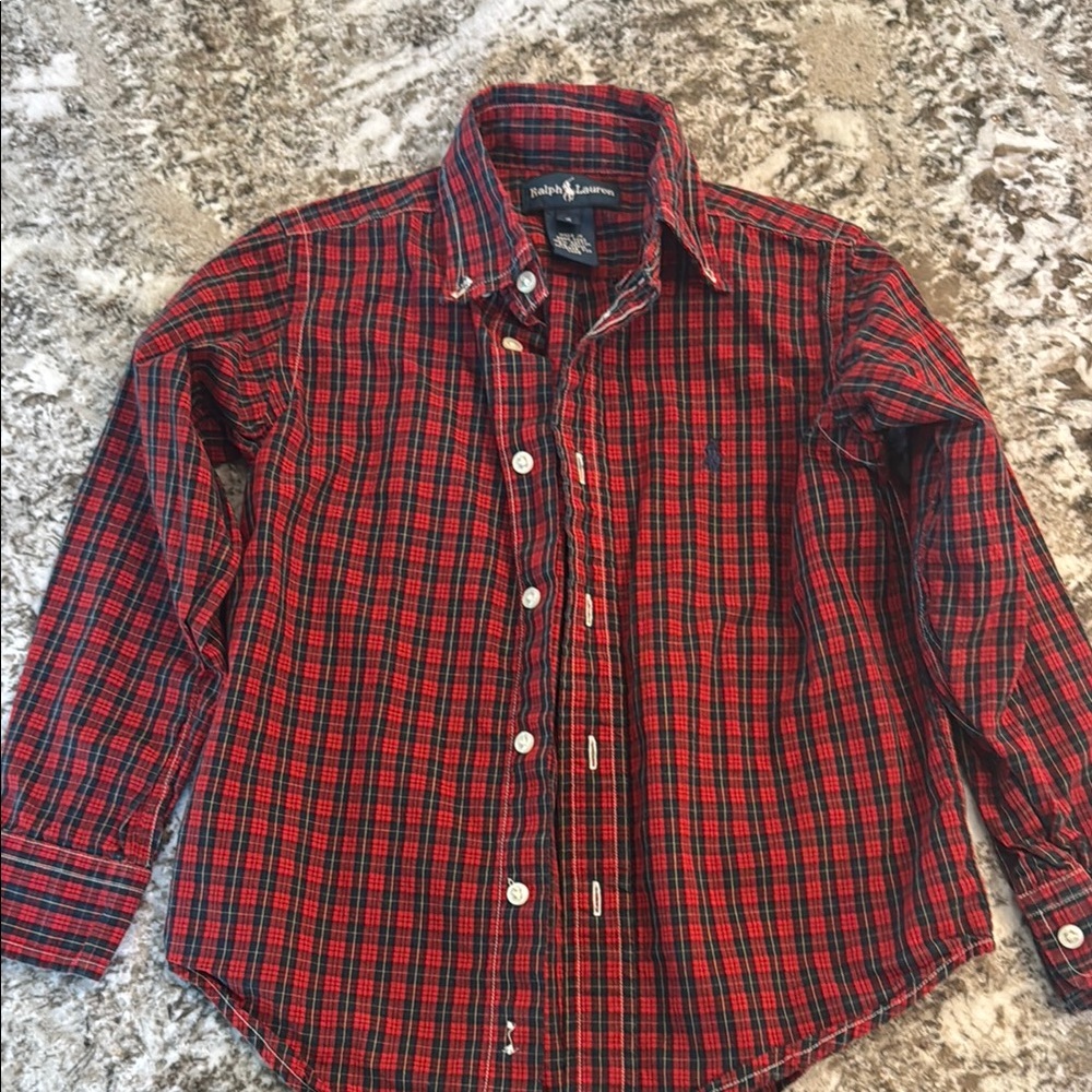 Ralph Lauren Red Plaid Men's Shirt